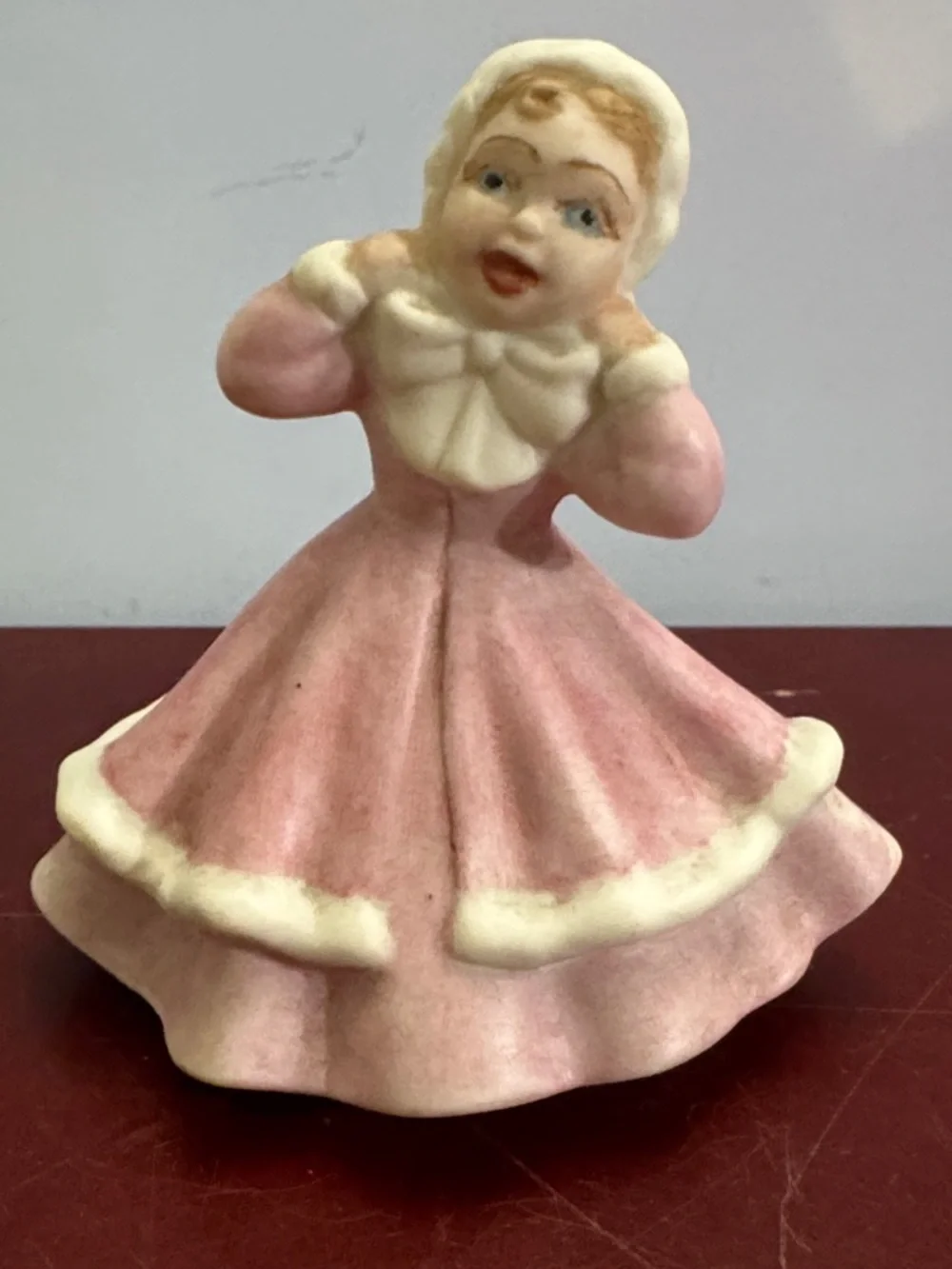 Vintage Pink Ceramic Figurine